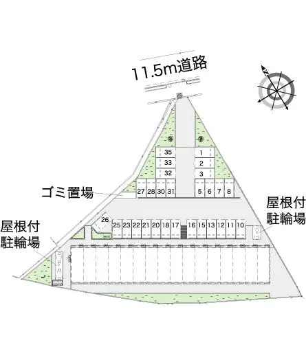 ★手数料０円★姫路市飾磨区妻鹿　月極駐車場（LP）